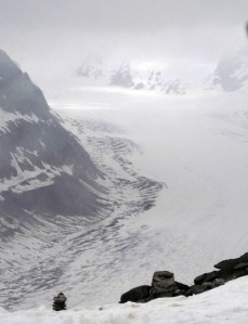 Glaciar de Aletsch+niebla